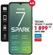 Edgars Tecno spark 7 64gb smartphone offer