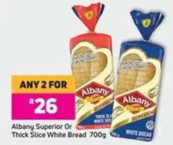 Game Albany Superior Or Thick Slice White Bread 700g offer