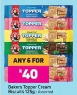 Game Bakers Topper Cream Biscuits 125g offer
