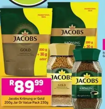 Game Jacobs Krõnung or Gold 200g Jar OR Value Pack 230g offer