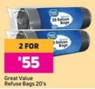 Game Great Value Refuse Bags 20's offer
