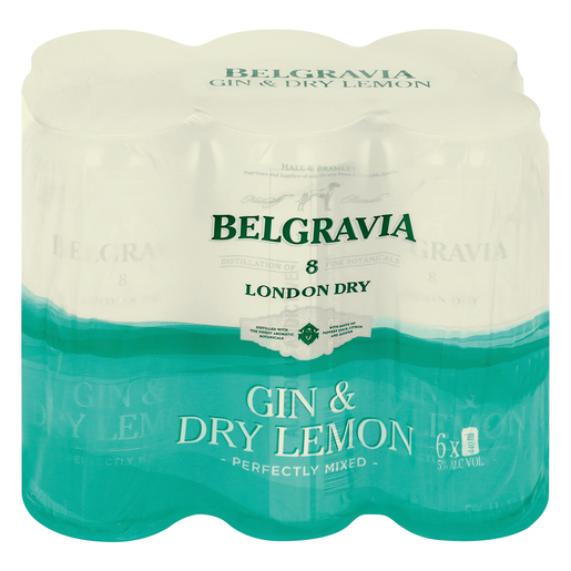 Belgravia gin & dry lemon can 440ml x 6 offer at Pick n Pay Liquor