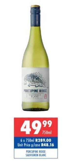 Ultra Liquors Porcupine Ridge Sauvignon Blanc 750ml offer