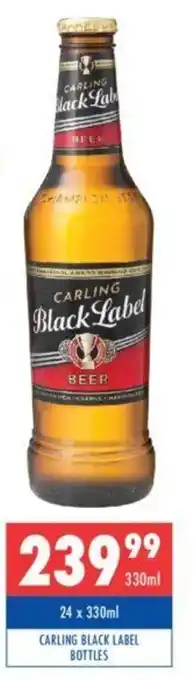 Ultra Liquors Carling Black Label bottles 330ml offer