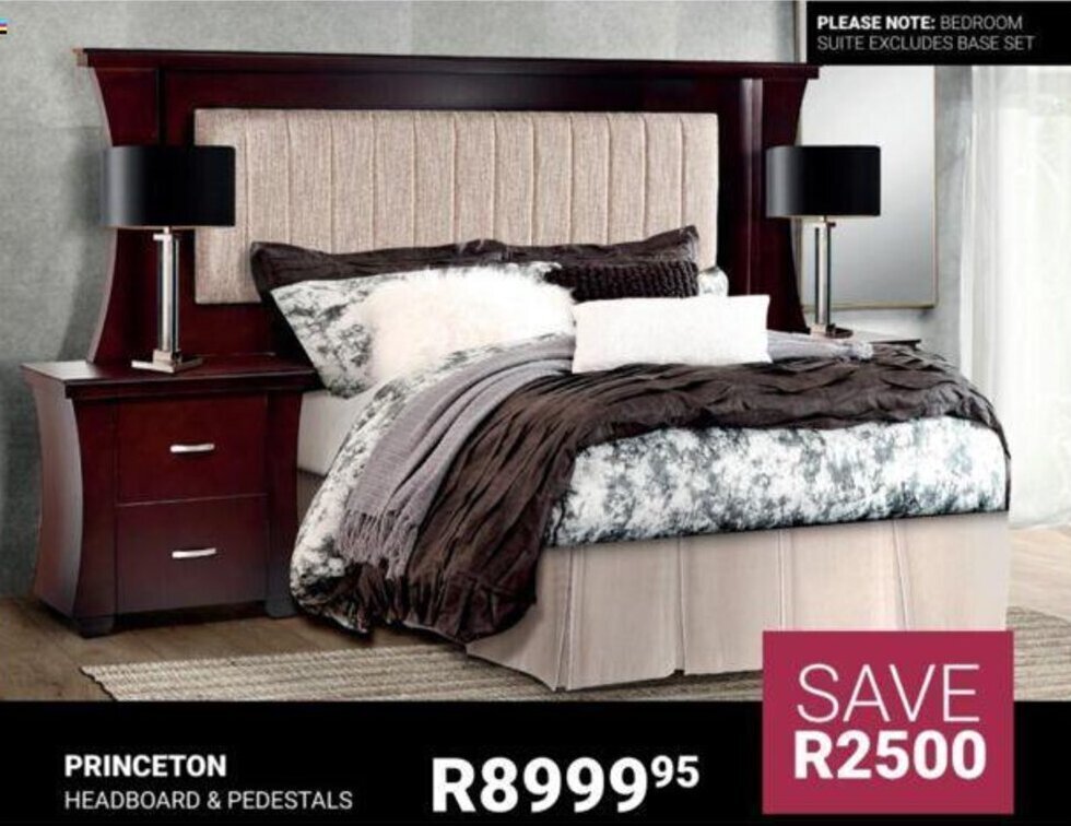 Princeton Headboard & Pedestals offer at Bradlows
