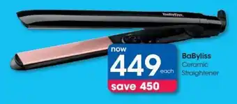 Clicks BaByliss Ceramic Straightener offer