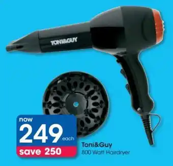 Clicks Toni&Guy 800 Watt Hairdryer offer