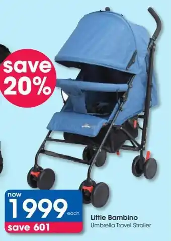 Clicks Little Bambino Umbrella Travel Stroller offer