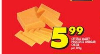 Shoprite Crystal Valley Processed Cheddar Cheese per 100g offer