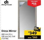 Builders Warehouse Design house dress mirror-480mm (h) x 108mm (w) offer