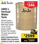 Builders Warehouse Jojo tanks 2400l vertical water tank offer