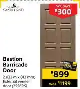 Builders Warehouse Swartland bastion barricade door-2032m x 813mm offer