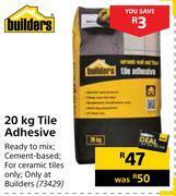 Builders Warehouse Builders 20kg tile adhesive offer