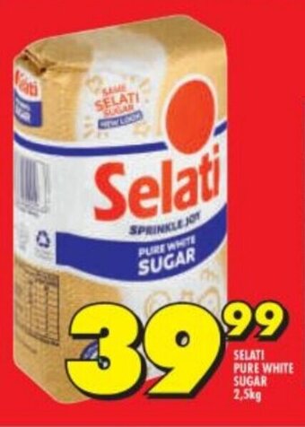 Shoprite Selati Pure White Sugar 2.5kg offer