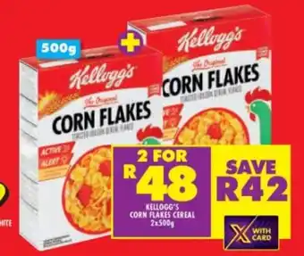 Shoprite Kellogg's Corn Flakes Cereal 2x500g offer