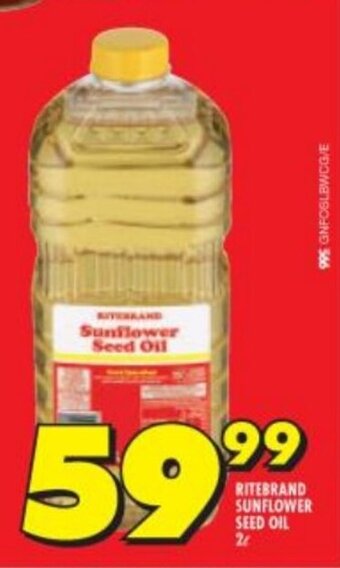 Shoprite Ritebrand Sunflower Seed Oil 2L offer