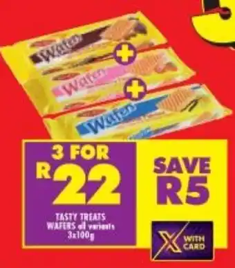 Shoprite Tasty Treats Wafers all variants 3x100g offer