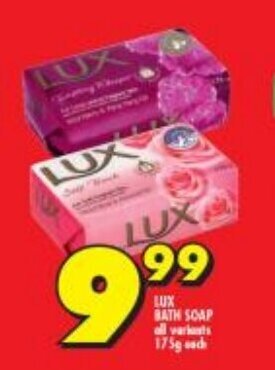 Shoprite Lux Bath Soap all variants 175g offer