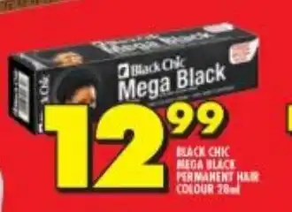 Shoprite Black Chic Mega Black Permanent Hair Colour 28ml offer