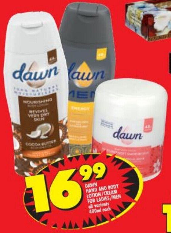 Dawn Hand and Body Lotion / Cream for Ladies / Men all variants 400ml