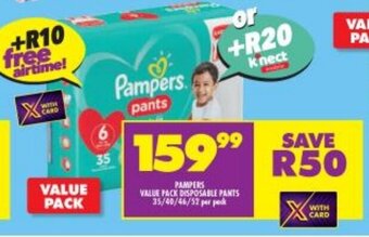 Pampers Value Pack Disposable Pants 35/40/46/52 per pack