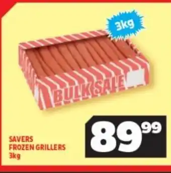 Usave Savers Frozen Grillers 3kg offer