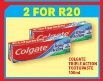 Usave Colgate Triple Action Toothpaste 100ml offer