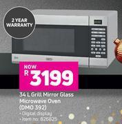 defy 34 l microwave oven with grill and mirror door