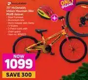 Game Raleigh 20" mcdonalds unisex mountain bike plus helmet offer