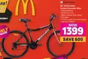 Game Raleigh 26" mcdonalds unisex mountain bike offer