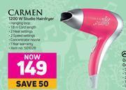 Game Carmen 1200w studio hairdryer offer