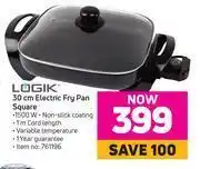 Game Logik 30cm electric fry pan square offer