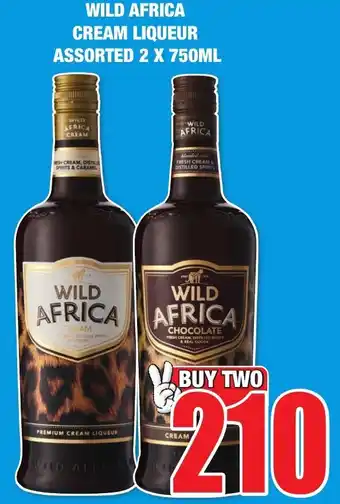 Boxer Liquors Wild Africa Cream Liqueur Assorted 2x750ml offer