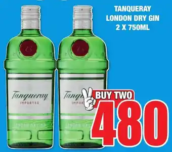 Tanqueray London Dry Gin 2x750ml