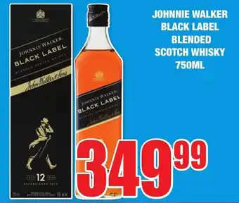 Boxer Liquors Johnnie Walker Black Label Scotch Whisky 750ml offer