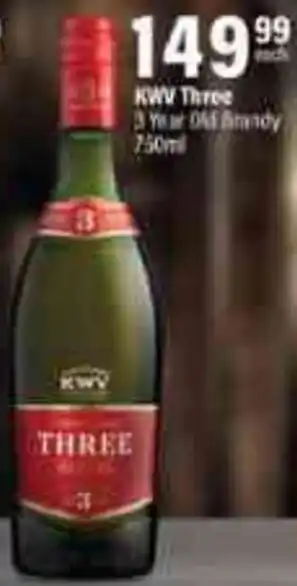 Liquor City KWV Three 750ml offer