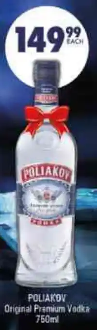 Liquor City Poliakov Premium Vodka 750ml offer