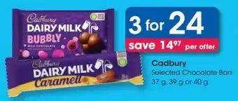 Clicks Cadbury Chocolate Bars 37/39/40g offer