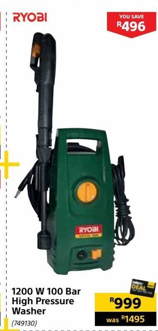 Builders Warehouse 1200 w 100 bar high pressure washer offer