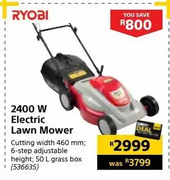 Builders Warehouse 2400 w electric lawn mower offer