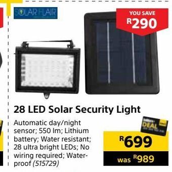 Builders Warehouse 28 led solar security light offer