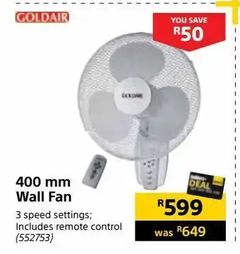 Builders Warehouse 400 mm wall fan offer