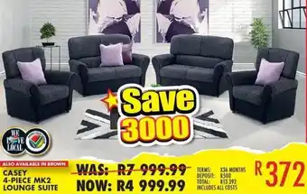Lewis Casey 4-piece MK2 Lounge Suite offer