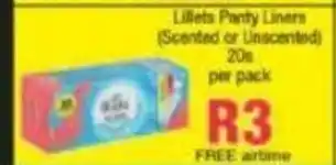 Lillets Panty Liners 20s per pack
