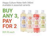 Happy culture water kefir-3 x 340ml each