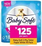 Game Baby soft 2 ply toilet paper white 18 pack- per pack offer