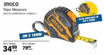Mica Ingco Tape Measure 3m x 16mm offer