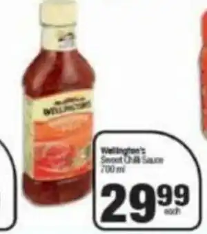 Spar Wellington's Sweet Chilli Sauce 700ml offer