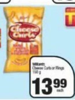Spar Willards Cheese Curls or Flings 150g offer