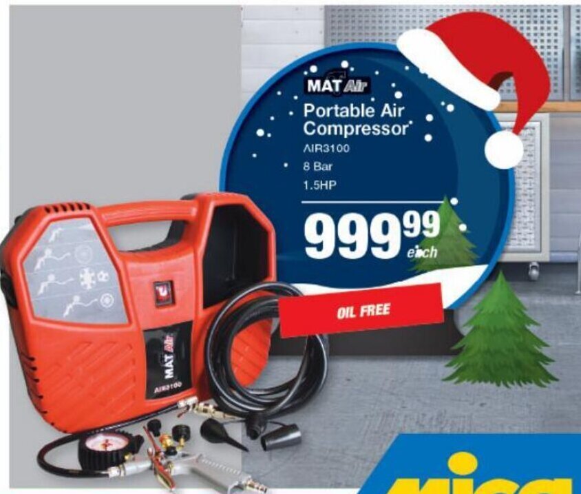 Mat Air Portable Air Compressor 1,5HP offer at Mica